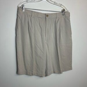 Jamaica Jaxx Gray Oatmeal Men’s Shorts 100% silk Size 36 Natural Breathable